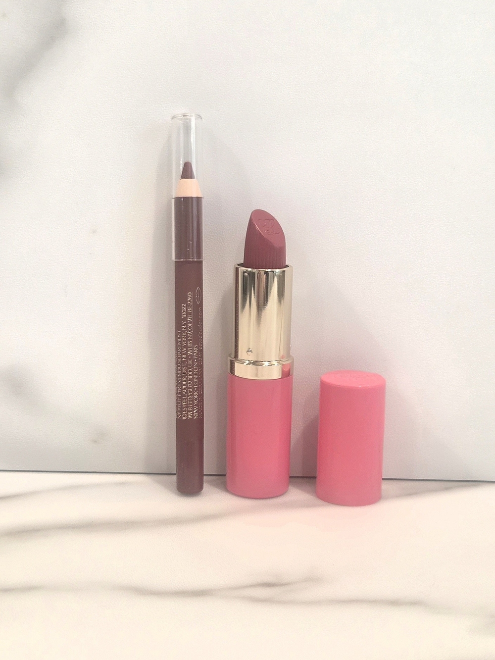 Estee Lauder Pure Color Lipstick 420 Rebellious Rose & Double Wear Lip Liner 17